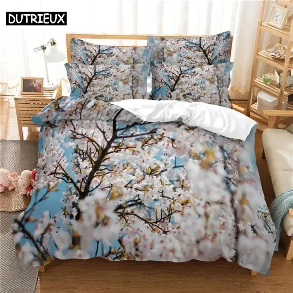 Nowy Piękny Kwiatowy Wzór 3D Wygodna Poszewka na Kołdrę Poszewka na Poduszkę Zestaw Pościeli Dekoracja Pokoju Dziecięcego Tekstylia Domowe