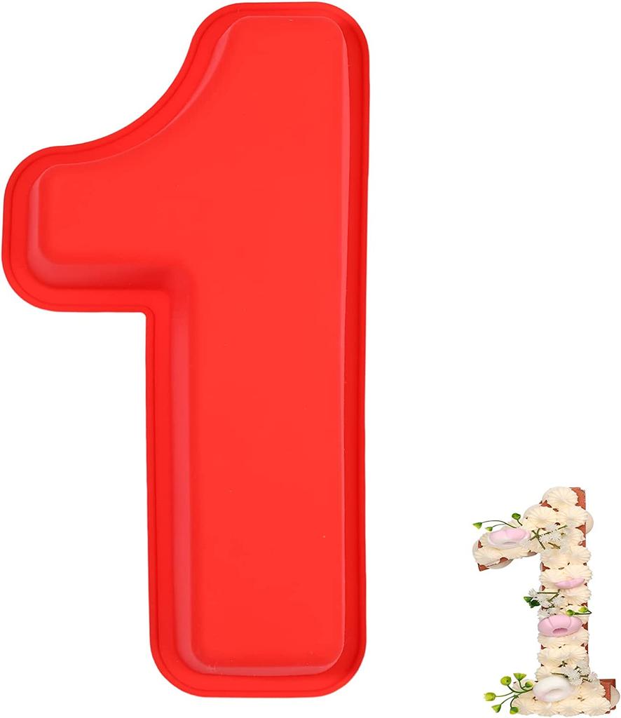 LMETJMA 10inch 3D Large Number Cake Mold 0-9 Digital Silicone Cake Pans Baking Forms for Birthday and Wedding Anniversary JT131