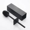 Bathroom Toilet Brush Holder Set Stainless Steel Black Square Cleaning Tools Vertical Toilet Brush Bathroom Cleaning Accessories
