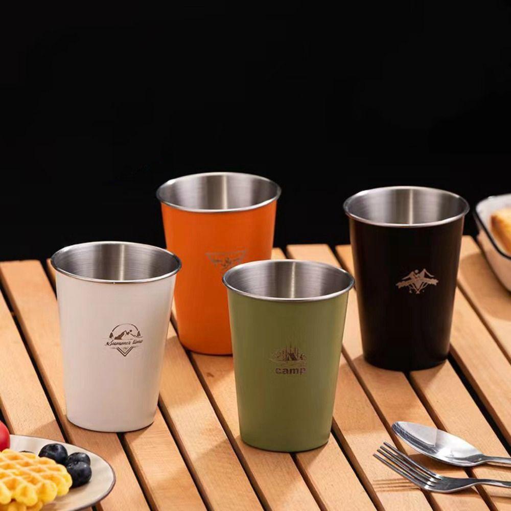 

Simple Camping Cup Stainless Steel Coffee Mug Ins Style Tea Cup Wine Style 1
