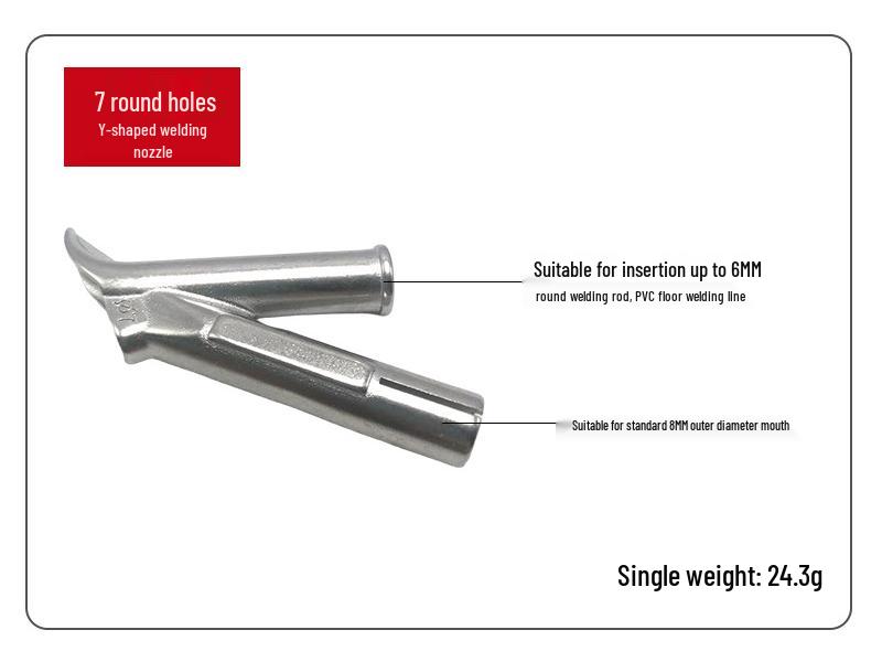Čtyřdílná sada svařovacích trysek z PVC: Tvaru Y, Trojúhelníkový, Multispec, Nerezová ocel 304 pro horkovzdušnou pistoli