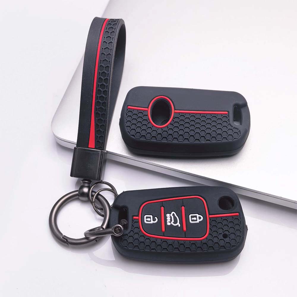 Key Fob Cover for Hyundai with Keychain Anti-Scratch Guard Shockproof Protection Soft Grip Texture Responsive Button Touch Dust Resistant Cover