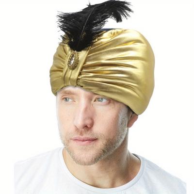 Halloween Horká Zlatá Jasná Barva Indiánský Klobouk Národní Klobouk z Peří Evropský a Americký Baotu Klobouk Legrační Klobouk Arabský Klobouk