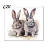 Healing Style Rabbit Wall Decoration Cartoon Sticker for Kids Room, Waterproof PVC Bunny Decal, Easy Peel And Stick Decor Art Nursery Bedroom