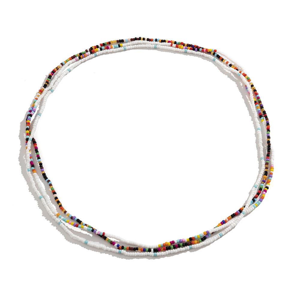 PuRui 3pcs/set Bohemia Seed Acrylic Beads Waist Chain for Women Sexy Colorful Belly Body Chain Zircon Bikinis Party Club Girls