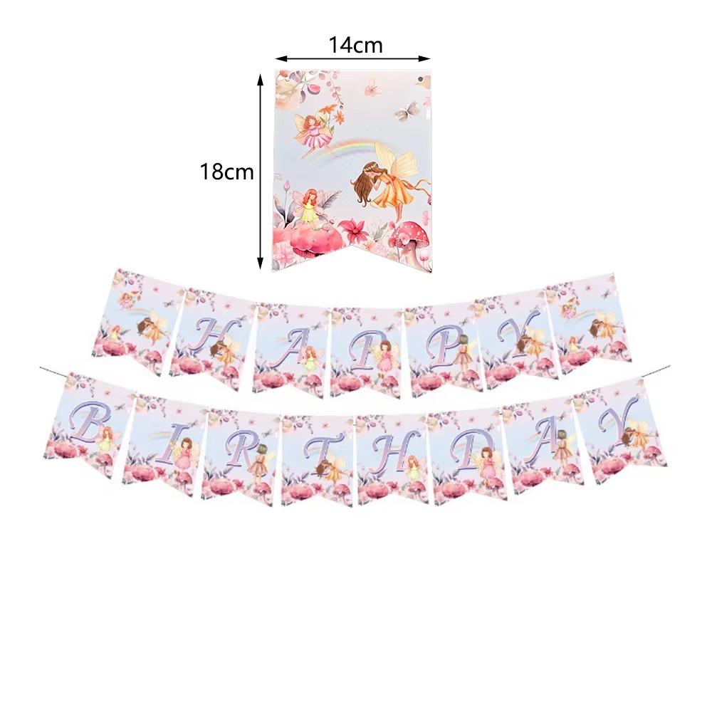Pink Butterfly Flower Fairy Theme Disposable Tableware Plates Cups Napkins Girls Birthday Party Wedding Baby Shower Decor
