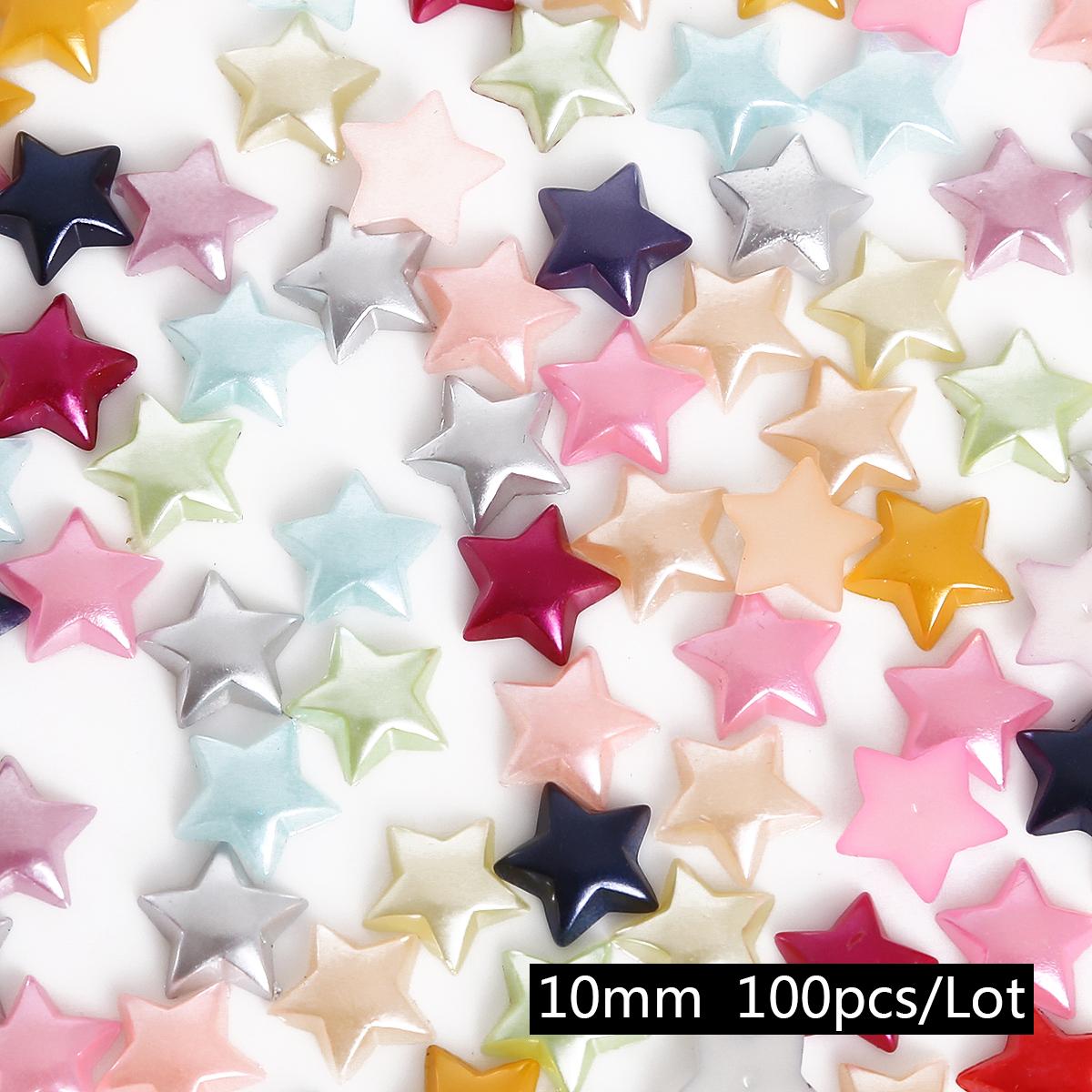 

20-100 шт. без отверстия, разноцветные цветочные кабошоны с плоской задней частью, имитация пластика, АБС-пластик, жемчужные бусины, сделай сам, рукоделие, украшение для одежды 10mm 100pcs разноцветный