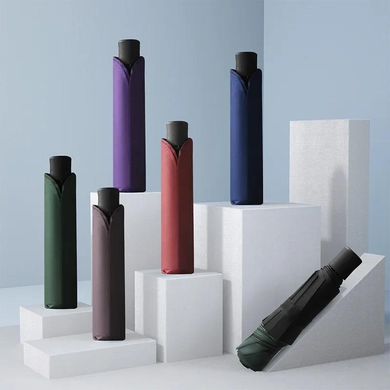 Extra Large Double Sun Umbrella Folding Black Rubber Sun Umbrella