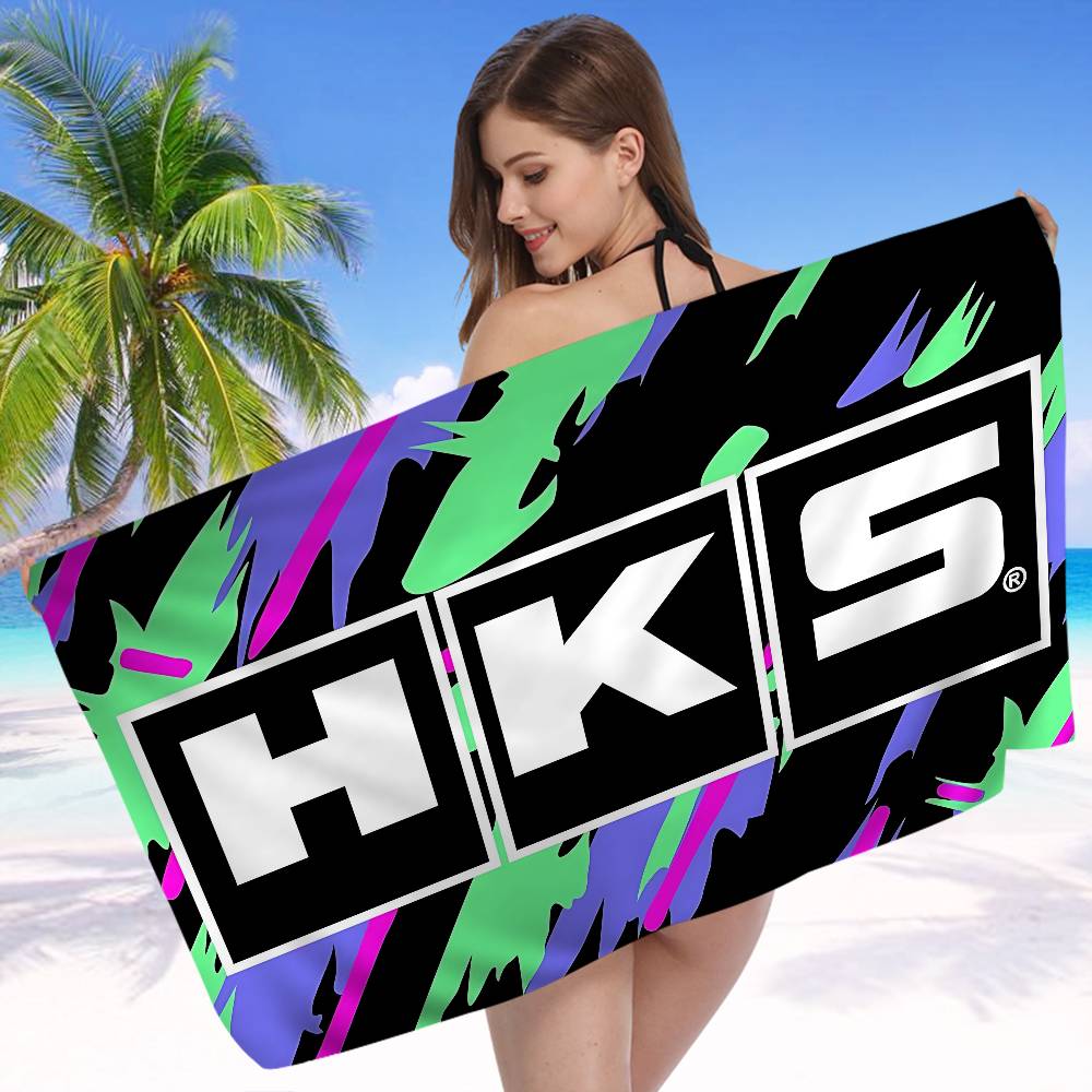 Sports Car HKS JDM Big Microfiber Beach Towels Quick Dry Towel Sand Beach Towels Pool Towel For Travel Swim Pool Yoga