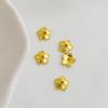 18K Gold Plated Crystal Five-Petal Flower Cap Beads for DIY Jewelry Making.