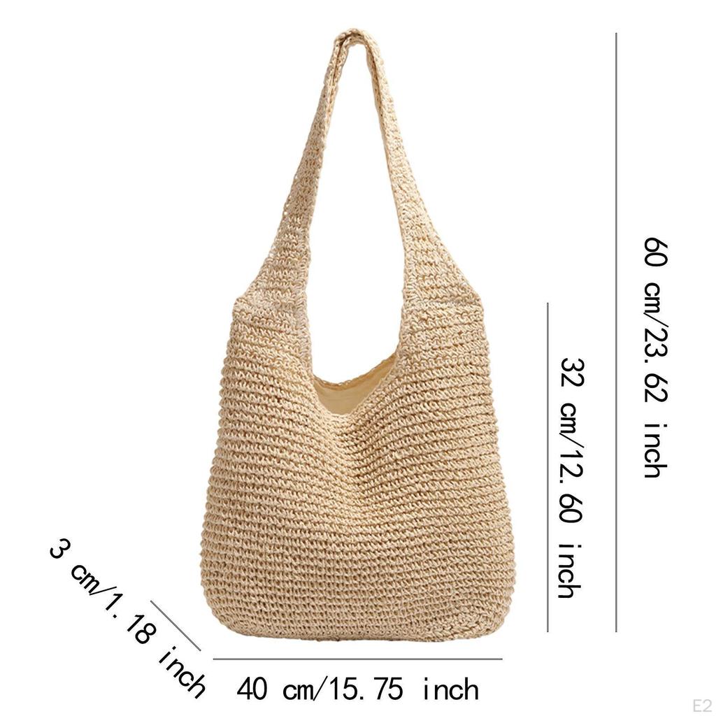 Handwoven Beach Tote Bag Boho Design for Women Shopping Commuting Valentines