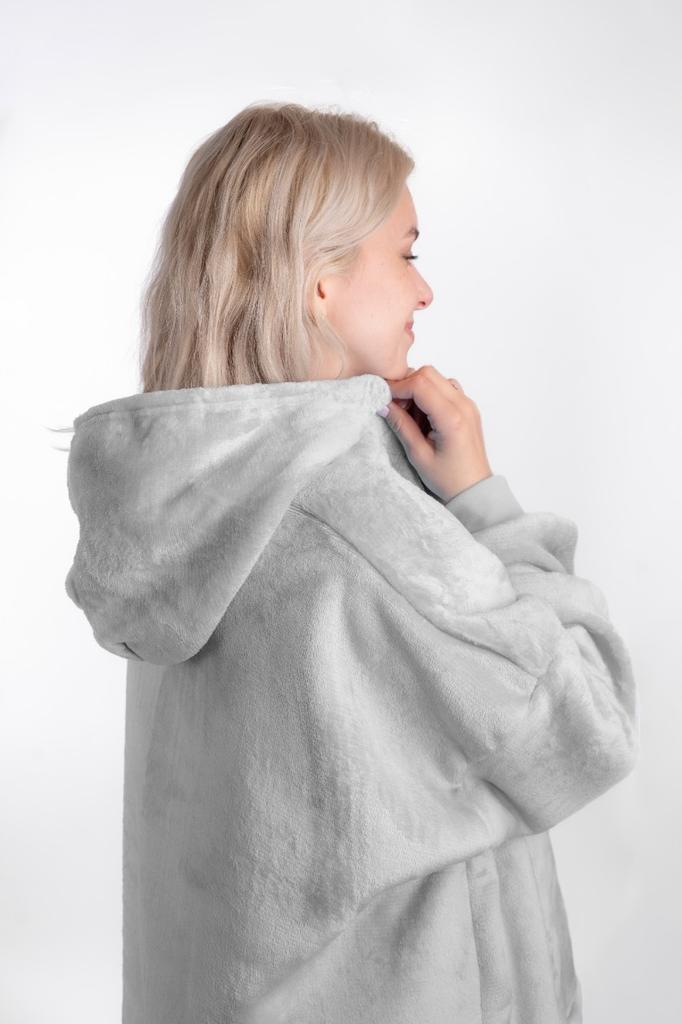Kocoblouse tv blanket hoodie long women's men's soft unisex bathrobe