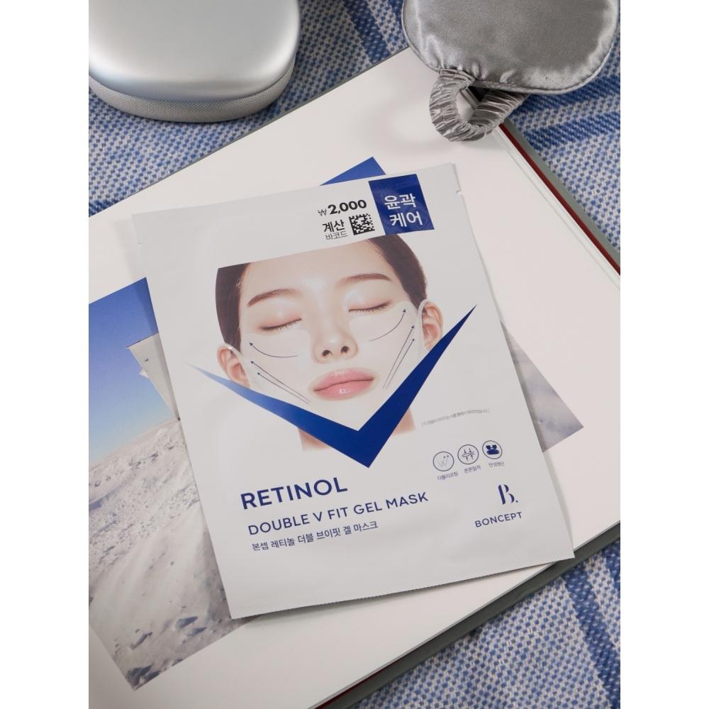 Bonsep Skincare [1 6  Tue  Open] Bonsep Retinol Double V Fit Gel Mask 1 Sheet 22 G
