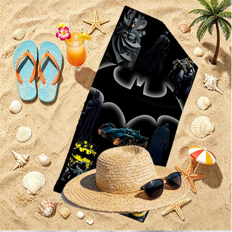 Toalha de Praia com Estampa de Super-heróis, Toalha de Praia Versátil Leve Absorvente para Piscina Surf Yoga Banheiro, Presente Perfeito de Aniversário Feriado