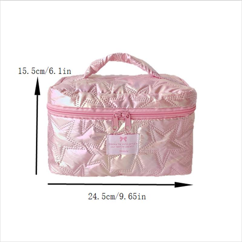 High-Value Star-Shaped Handbag Makeup Bag Cosmetic Bag Large Capacity Toiletry Bag, Portable Travel Essential Storage Bag Gift