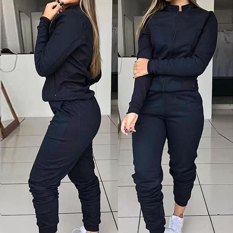 Høst Vår todelt sett Dame Street Snap rekreasjonsantrekk Todelt antrekk Sportssett