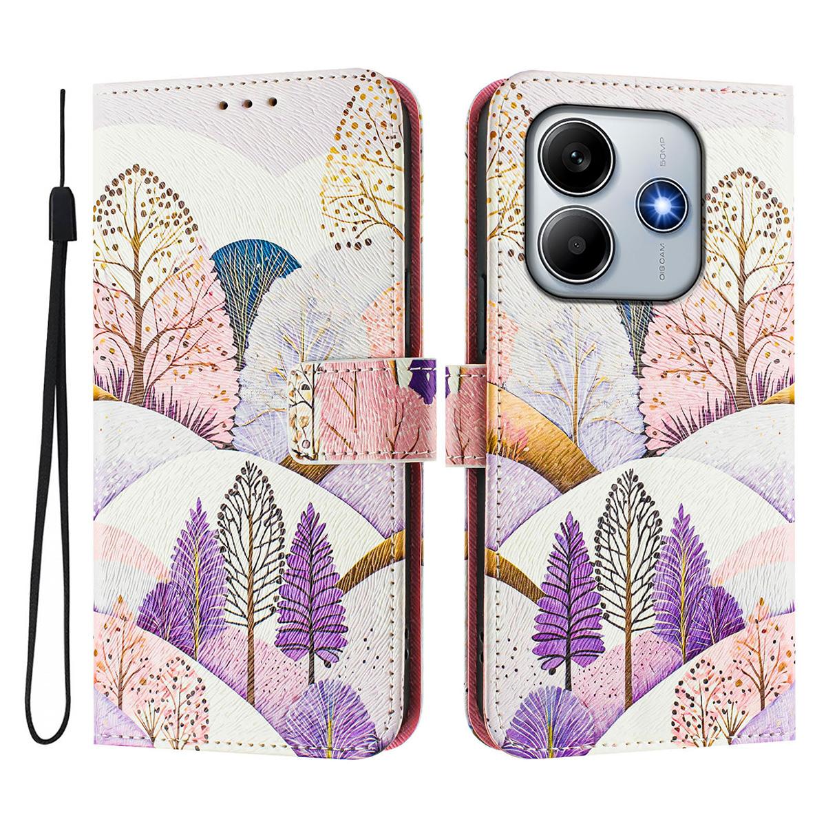 

For Xiaomi Redmi Note 14 4G (163.25x76.55x8.16mm) Leather Case ENKAY Hat-Prince Pattern Printing Card Slot Stand Phone Cover Landscape