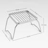 Folding Campfire Grill Stainless Steel Striped Barbecue Grill Holder Portable Stove Stand Bracket for Outdoor Camping