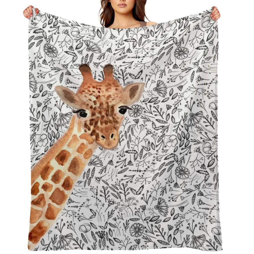 Aquarell Giraffe Überwurfdecke Polar Sofa Quilt Weihnachtsgeschenke Benutzerdefinierte Decken