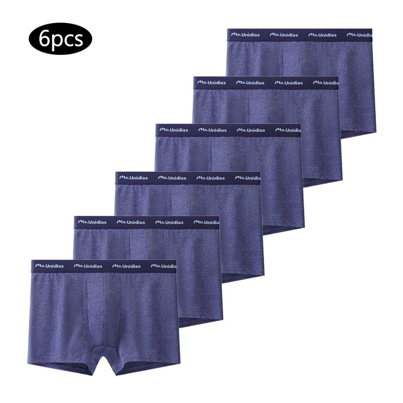 6pcs Boxers Sous-vêtements Homme Coton Slips Homme Sexy Lettre Bande Élastique Sous-vêtements Pour Homme Caleçons