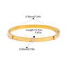 Yori Stainless Steel 18K Gold PVD Plated Metal Bracelet Bangle Gold Color Minimalist Texture Statement Brand Jewelry for Women