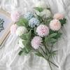 Dandelion Hydrangea & Chrysanthemum Artificial Flowers, 2-Head Ping Pong Wedding Decoration and Photography Props