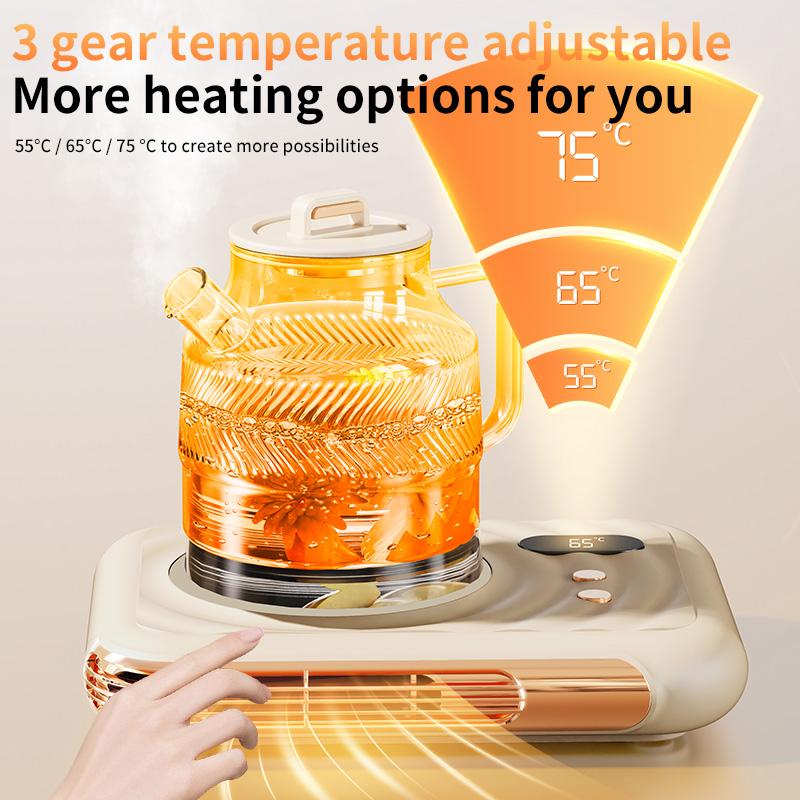 Electric Cup Warmer Thermostatic Heating Coaster 3-speed Adjustment Coffee Mug Warmer Cup Warmer For Beverage Tea Milk