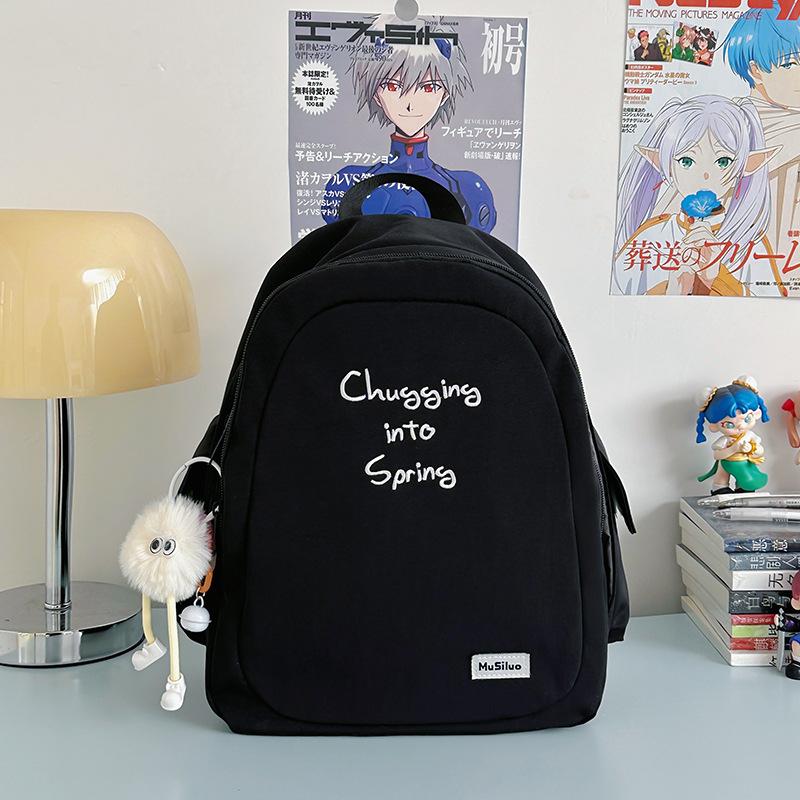 School Bag New Fresh and Sweet Candy Color Backpack Junior High School Students Light Travel Large Capacity Backpack