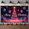 Merry Christmas Banner Holiday Decorative Winter Festive Background Xmas Display Festive Design Holiday Event Backdrop For Home