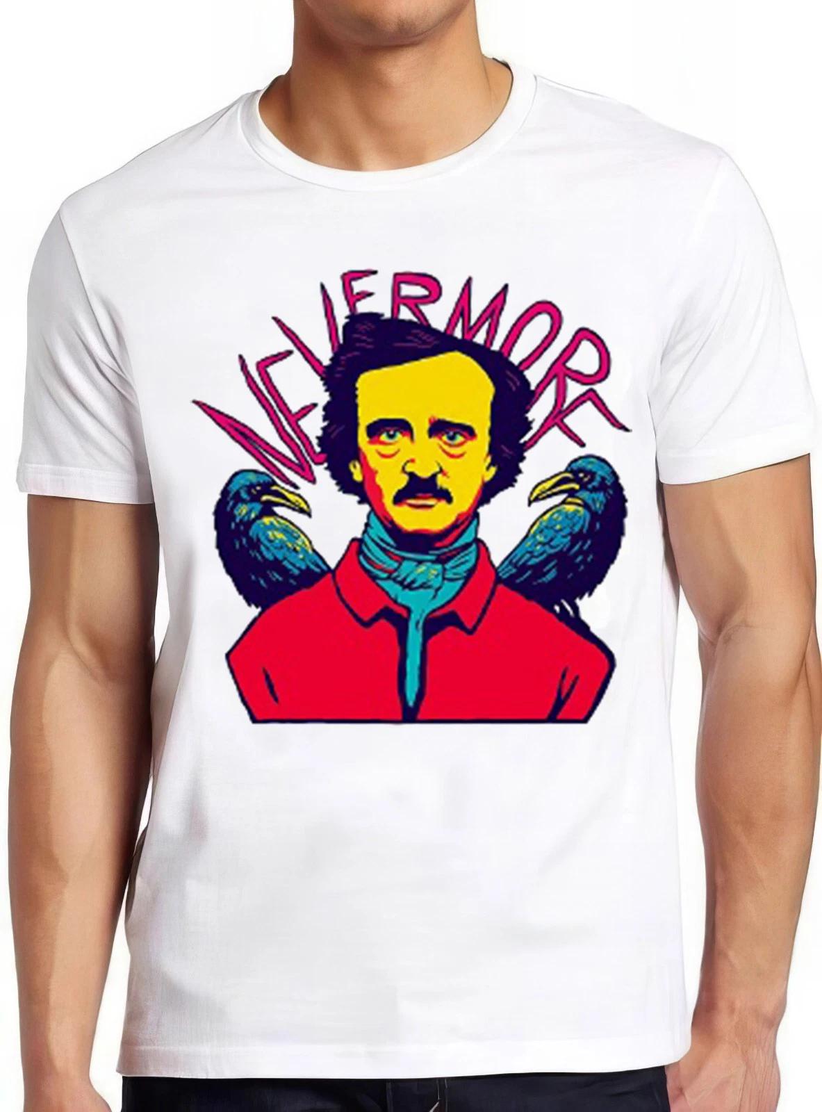 Edgar Allan Poe Quoth The Raven Nevermore Vintage Horror Gift Tee T Shirt 2707 XS