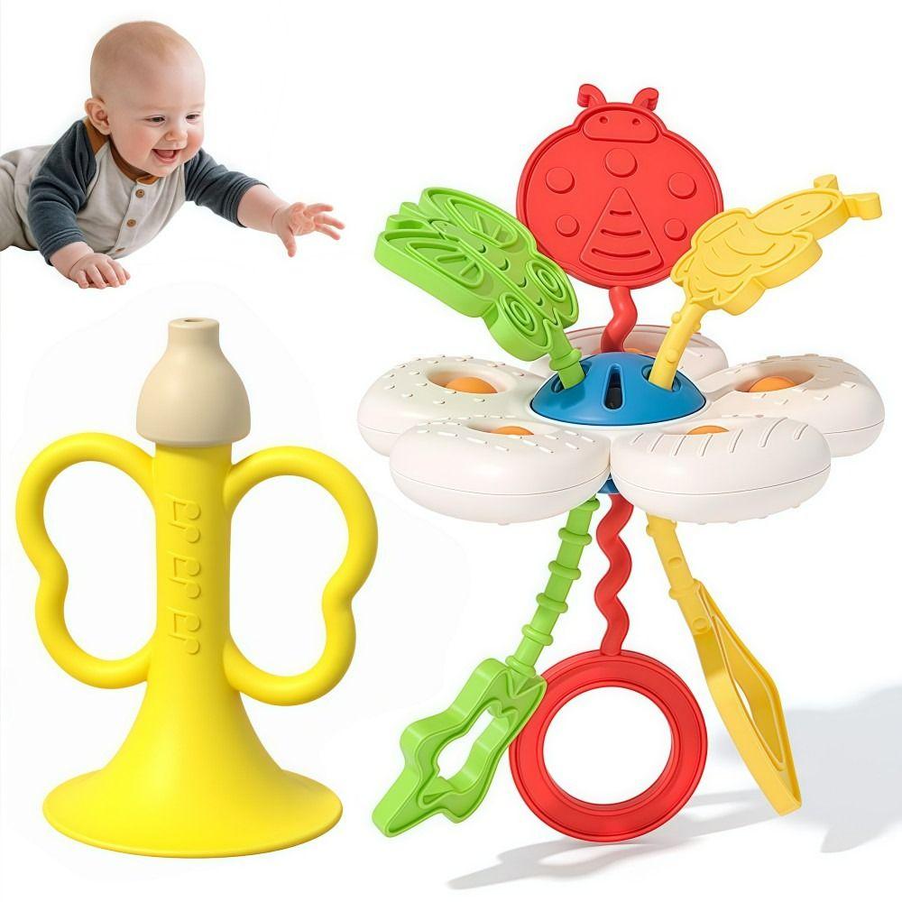 Early Education Newborn Chew Toys Soft Silicone Baby Travel Toys Baby Sensory Toys  For1-2 Year Old