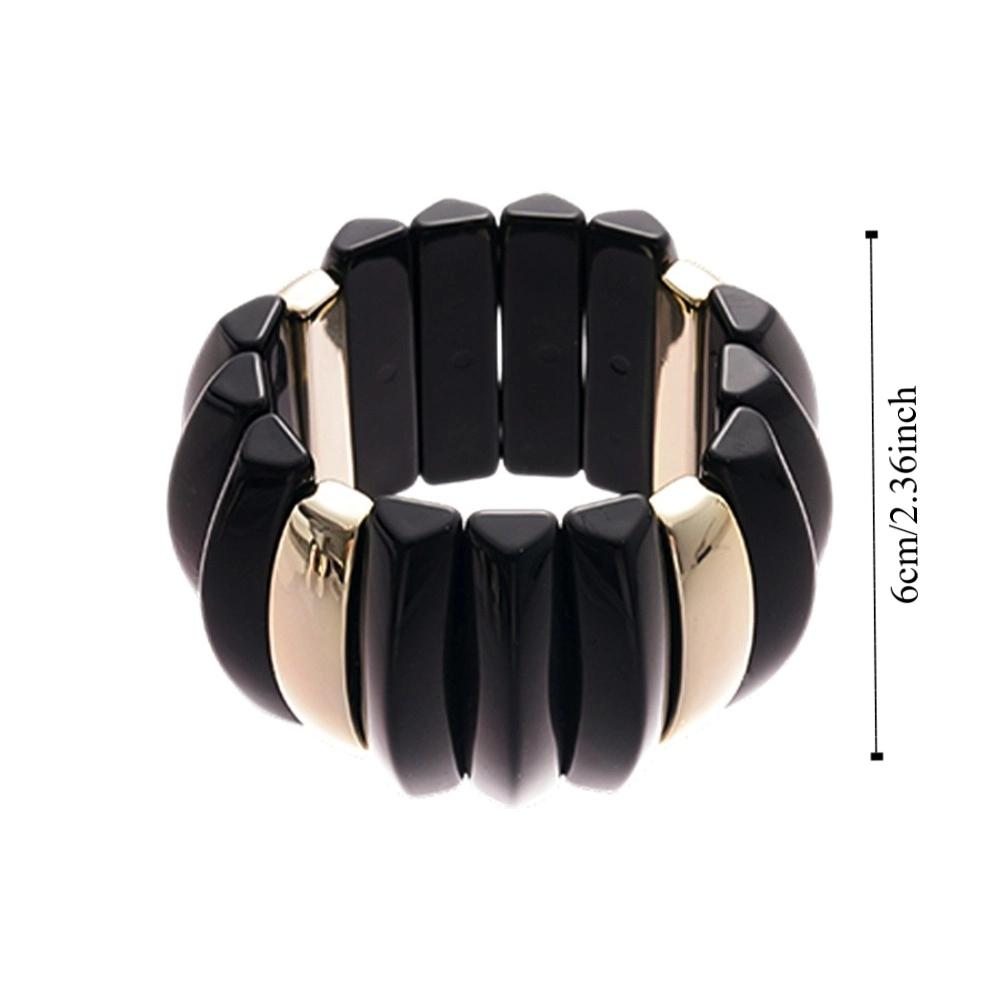 Geometric Exaggerated Bracelet Wide Retro Hand Ring Simple Wide Chunky Bangles  Summer