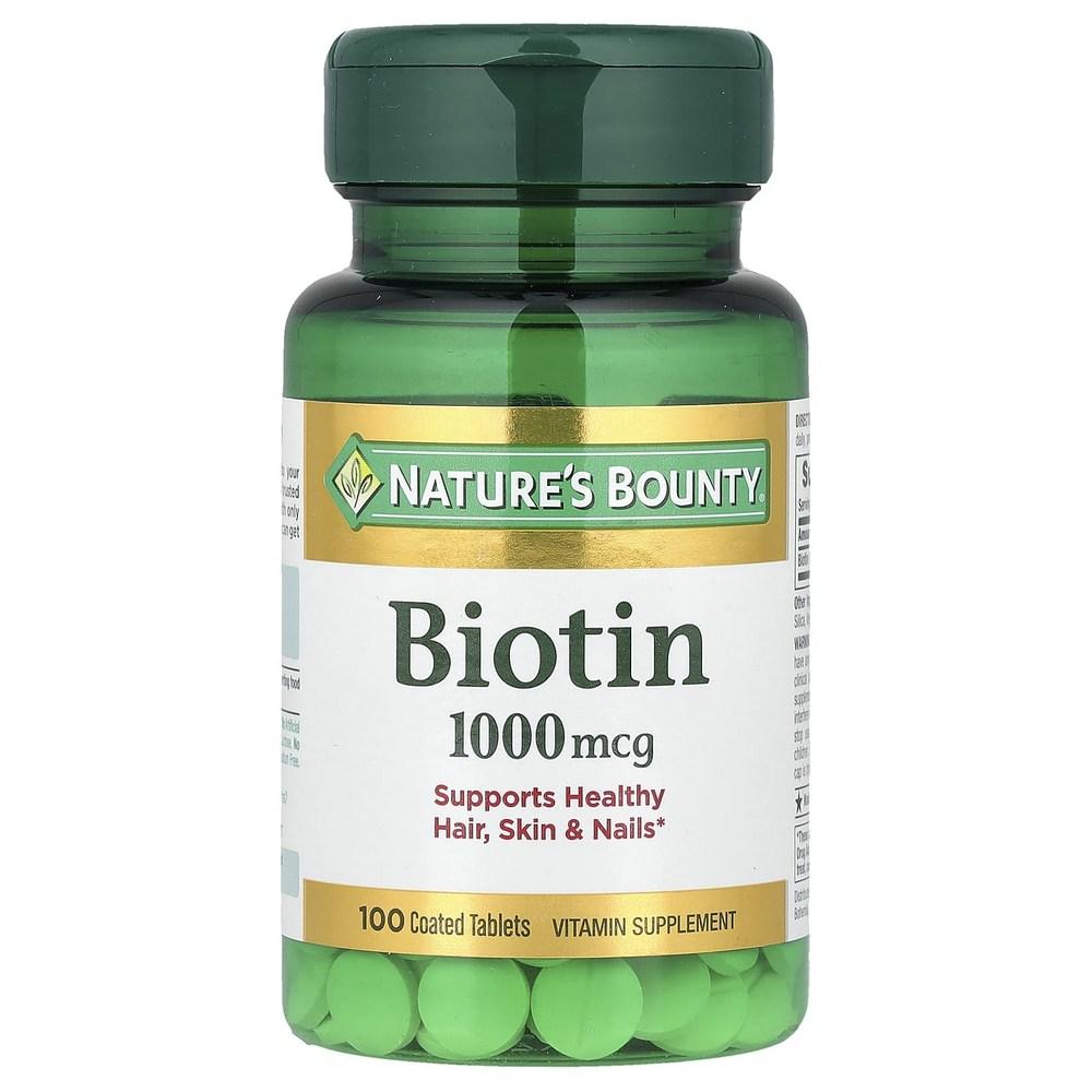 Nature's Bounty Biotin 1000mcg Coated Tablets 100 Tablets (4 pcs, 100 Tablets)