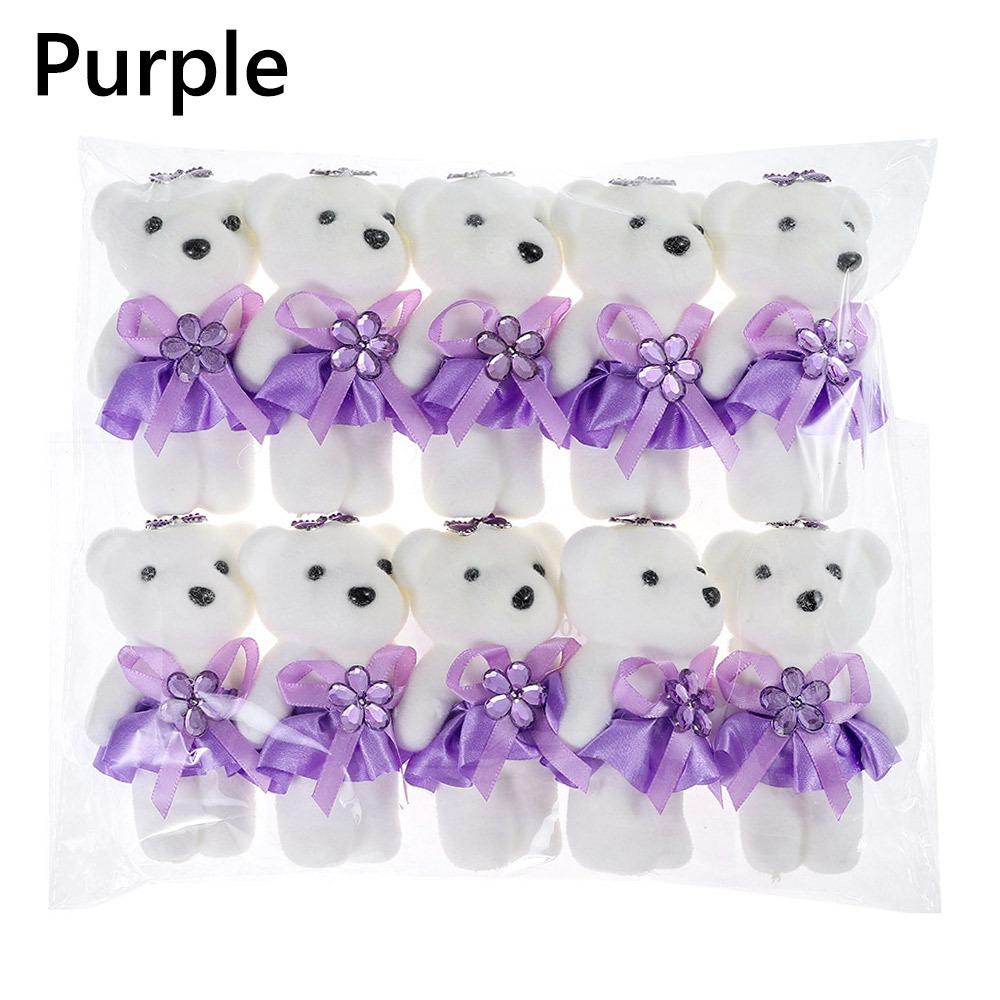 10Pcs/Set DIY Bouquet Decoration Bear Doll Cartoon Bear Doll Bouquet Decoration  Birthday