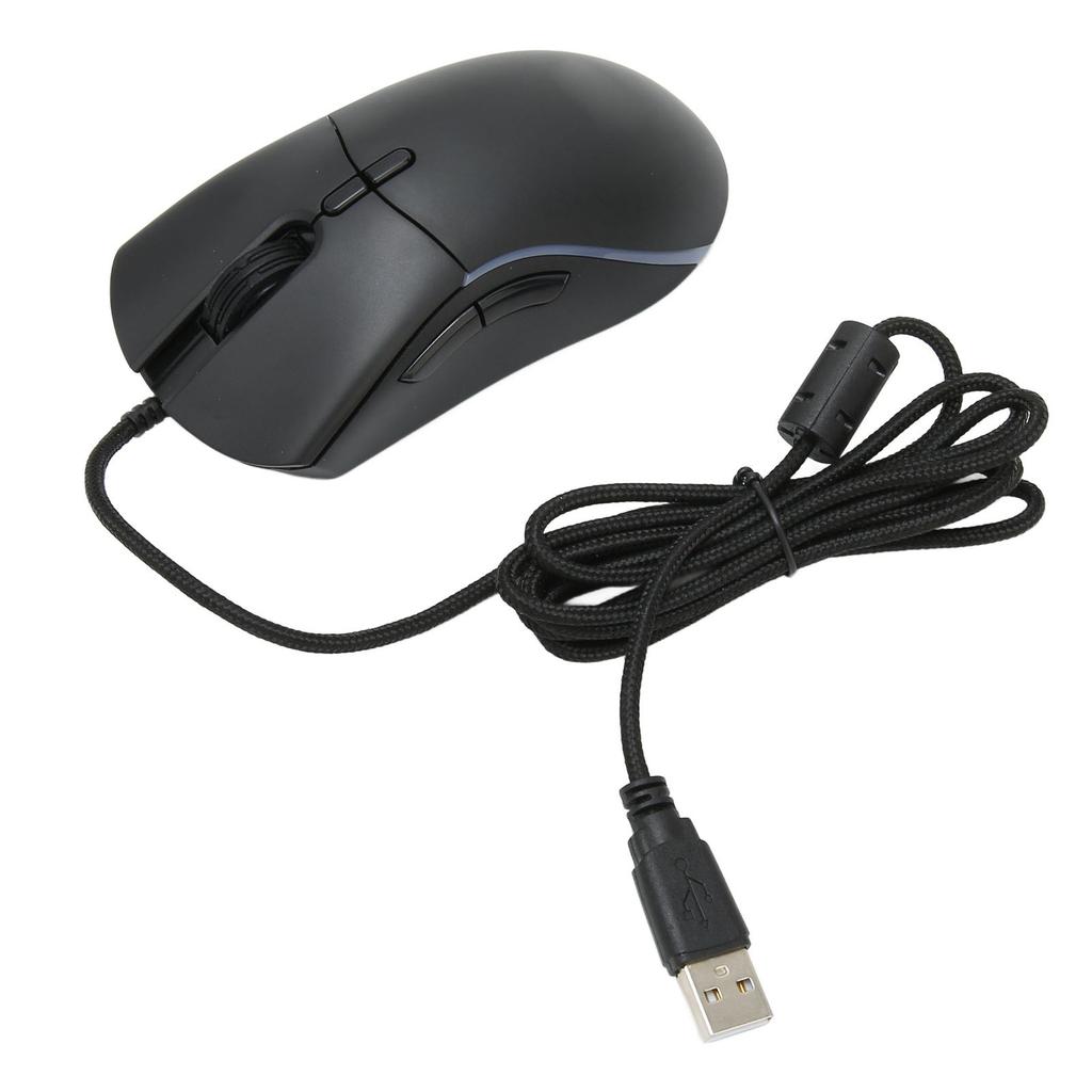 Gaming Mouse Maximum 12800 DPI RGB Backlit Lightweight Ergonomic Stable Accurate Wired Mouse for Desktop Laptop
