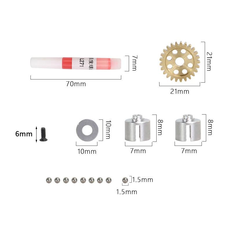 מכונית על שלט Ae86 מכל דיפרנציאל מכל תיבת הילוכים דיפרנציאל ממתכת לחלקים משודרגים ואביזרים למכונית על שלט Ldrc Ae86 1/18
