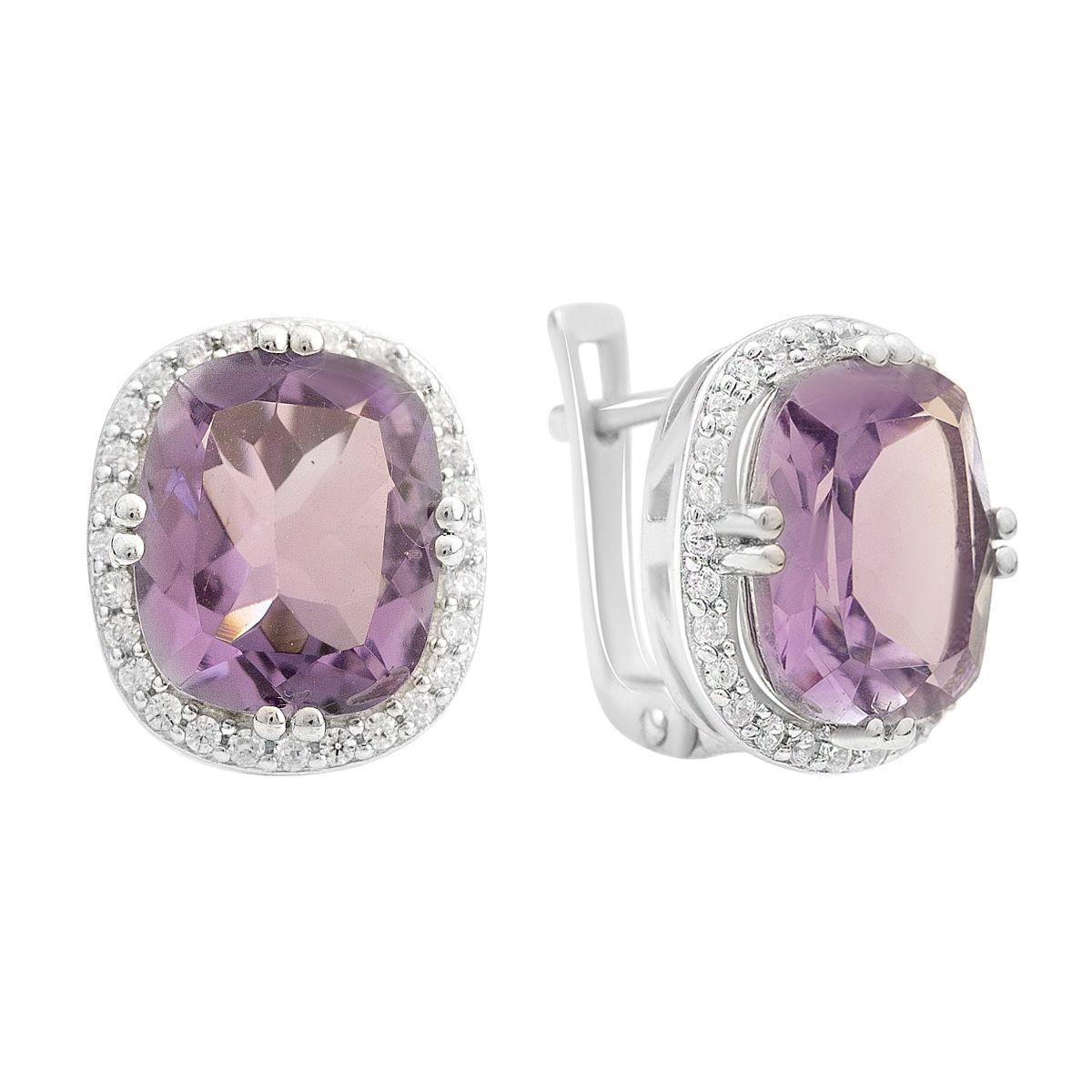 

Срібні сережки з аметистом 9.015ct (2157731) аметист
