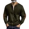 Men's Solid Color Corduroy Zipper Jacket Men's Sports Large Size Casual Jacket