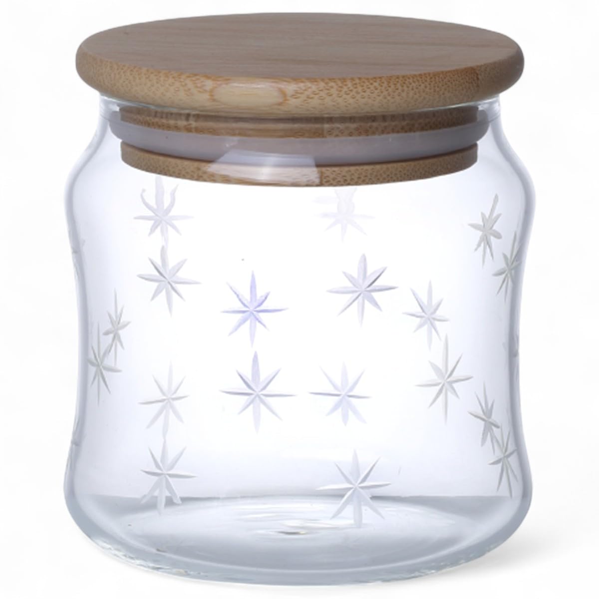 

Mizukage Pickling Glass x Snow Storage Current Model J-kitchens Container/Heat-Resistant Canister, 7.6cm 9.0cm, 380cc, Pattern, Concave, Container,