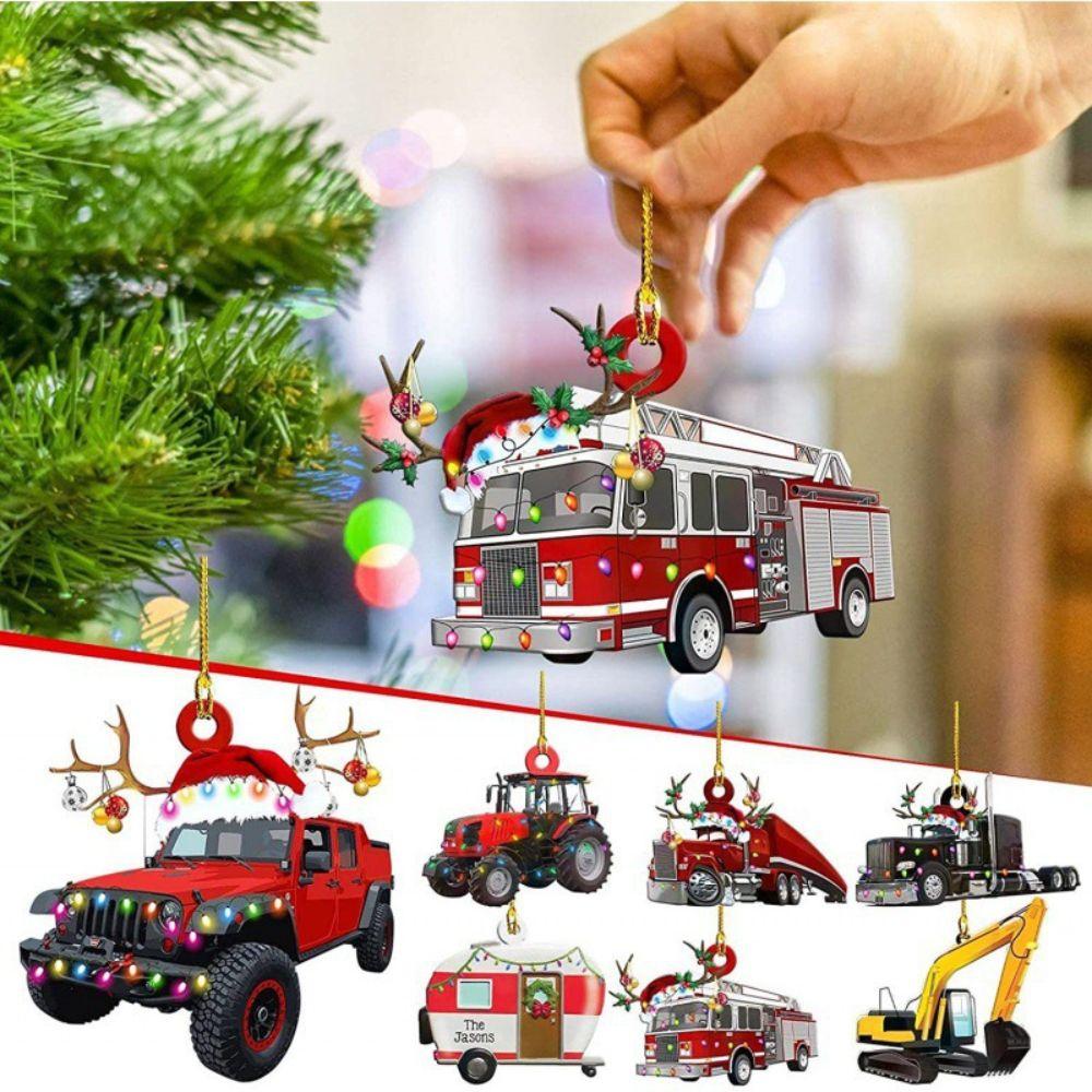 5PCS Acrylic Material Christmas Tree Ornament Christmas Decoration Pendant Christmas Party