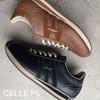 Mobus Men's Leather Sneakers, Genuine Leather, Sports, Casual, Walking Shoes with Antibacterial and Odor-Resistant Insoles, Current Model CELLE PL (Bl