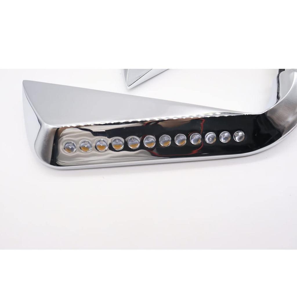 JPMODAO Harley Motorcycle Rearview 8mm Screw Rearview Rear Plain LED Turn Signals for Harley Sportster XL 1200 XL 883 Mirror, Mirror, Mirror,