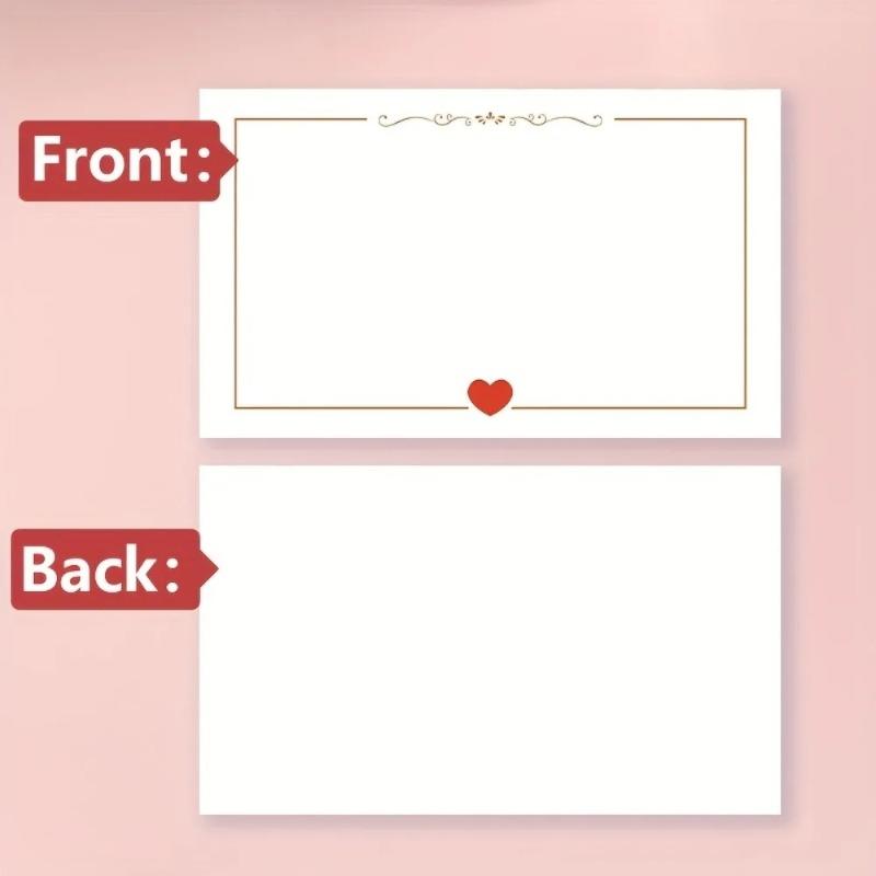 Heart Shaped Simple Blank Small Cards for Weddings Valentines Day Birthdays Anniversaries Festivals Gift Labels Message Card