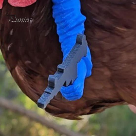 3D Printed Chicken Arm with Shoot Poultry Arm Accessories Hands Neck-Mounted Fake Arm Farm Prank Toy for Hens Roosters