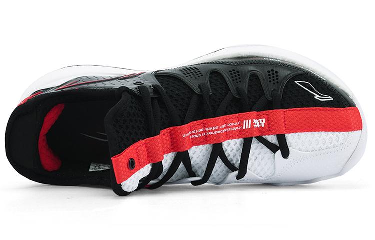 Li Ning Badminton Shoes Unisex Mid Top Black/White/Red AYAS024-2