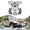 18pcs Car Interior Decor Trim Kits For Jeep For Wrangler JK JKU 4 Door 2011-2017 Automobile Interior Modification Accessories