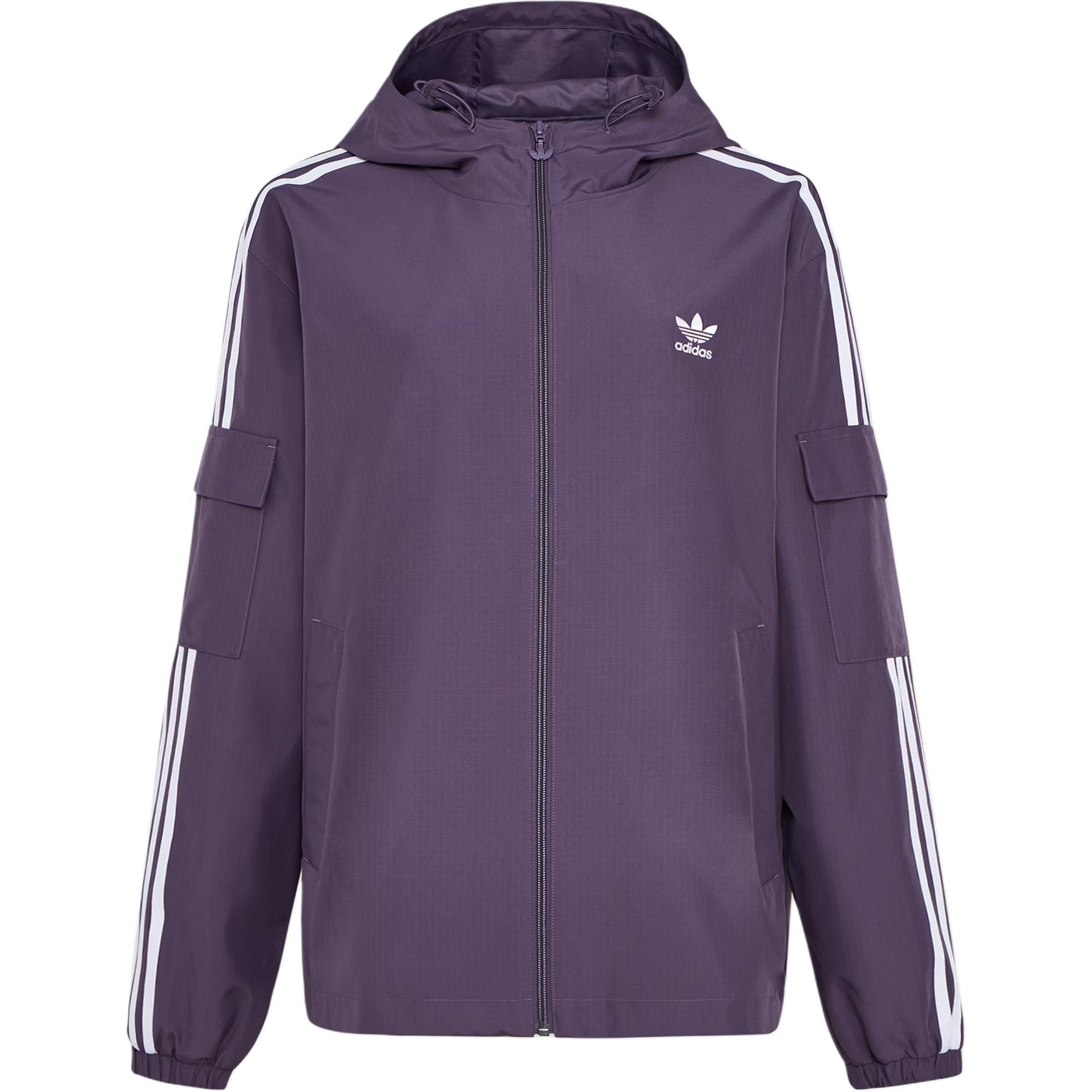 

Adidas Originals Stag Track Commuting Casual Sports Hooded Striped Long Sleeve Jacket Unisex Jacket KV8847 XL