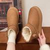 Fashion Women's Boots 2024 Selling New Comfort Platform Winter Ankle Snow Boots Indoor Plush Warm Casual Slip-On Ladies Walking Shoes