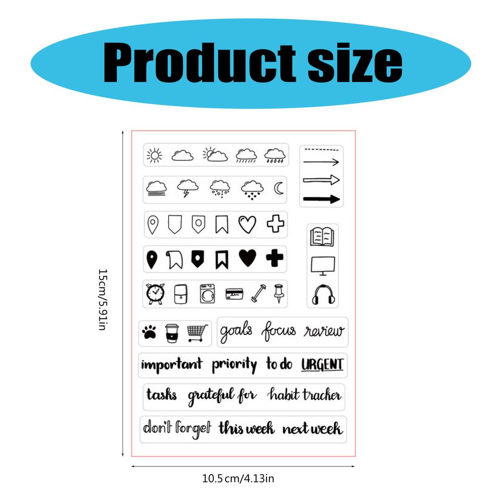 Silikonové razítko Znamení počasí Průhledné razítko Slova času Průhledné razítko pro Scrapbooking Album Dekorace do deníku