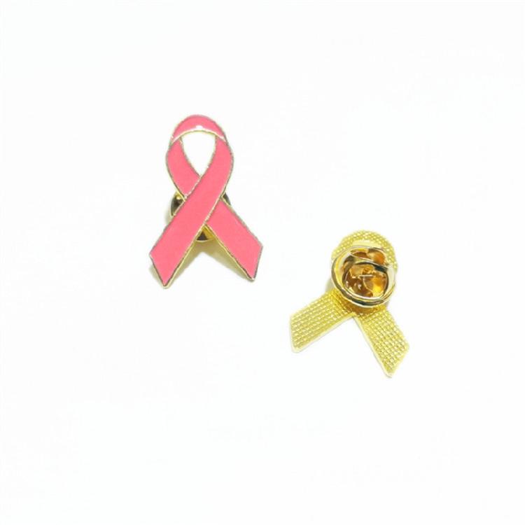 10Pieces Ribbon Enamel Lapel Pins for Women Girls Breast Cancer Brooch Party